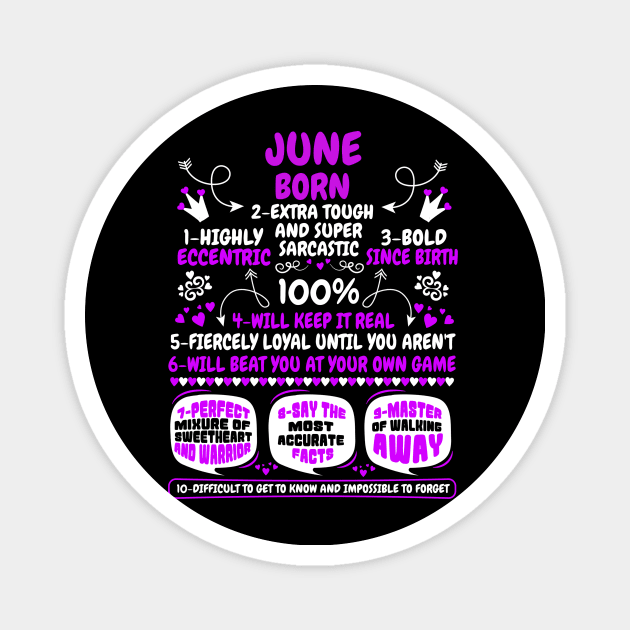 June Born Magnet by MCALTees